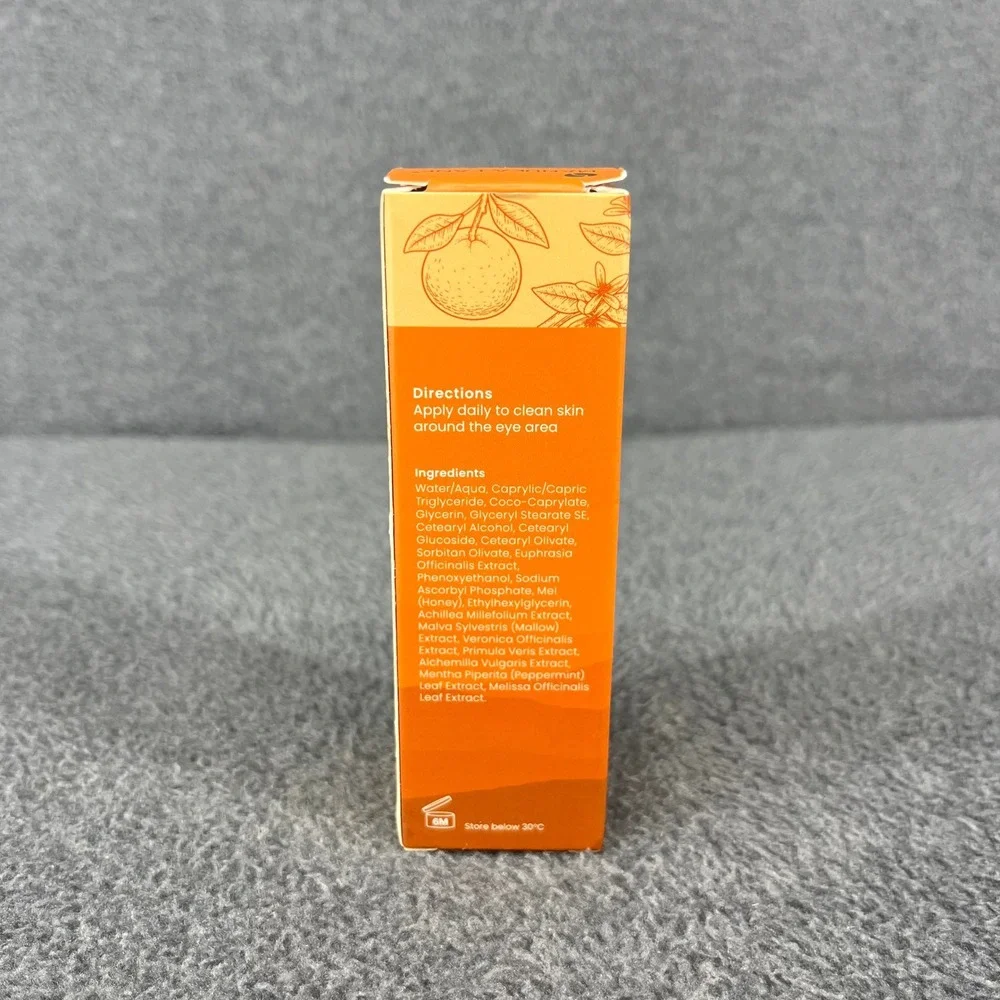 Manuka Lane Eye Cream Orange Vitamin‎ C Manuka Honey Brightening 1 oz
